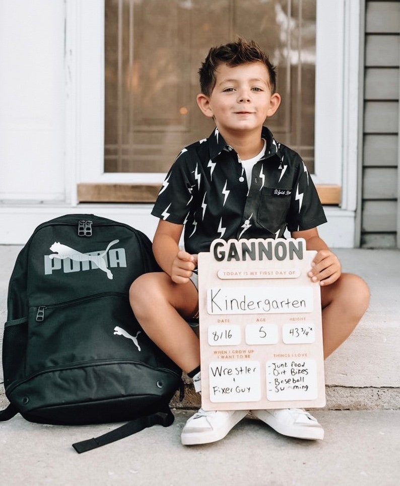 First Day of School Sign x Back to School x Custom First Last Day of School Sign x Reusable Dry Erase Board x Back to School Photo Prop