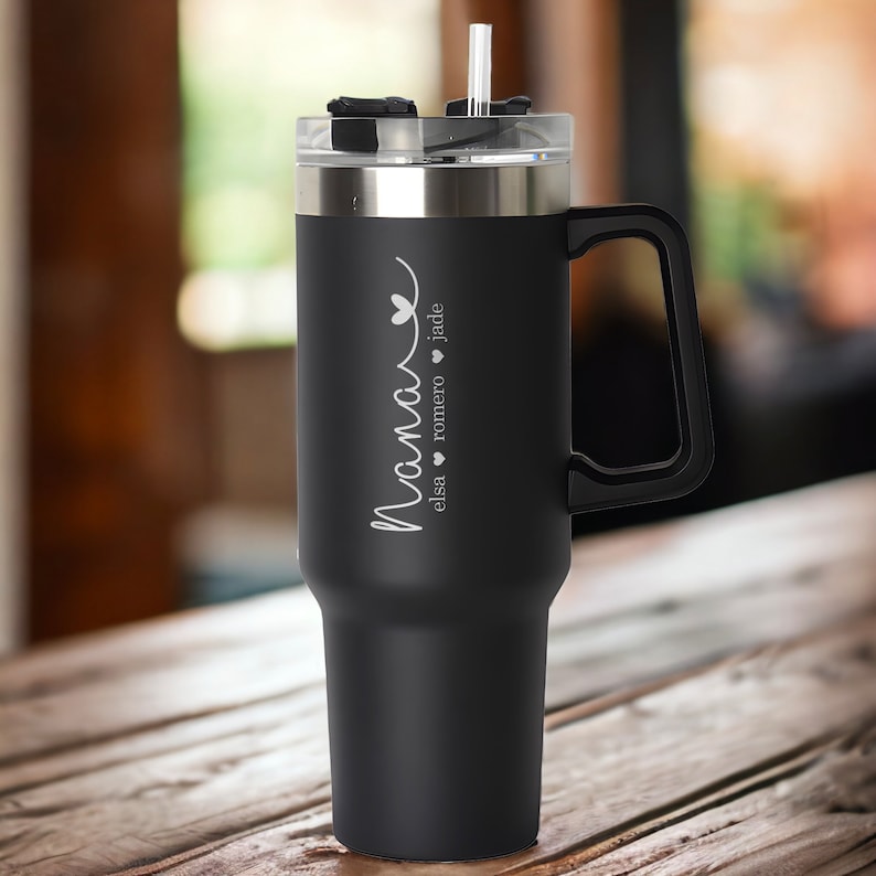Personalized 40oz Tumbler Gifts for Grandma, Custom Kid's Names Engraved Cup, Mother's Day Gifts for Nana, Mimi From Grandchildren