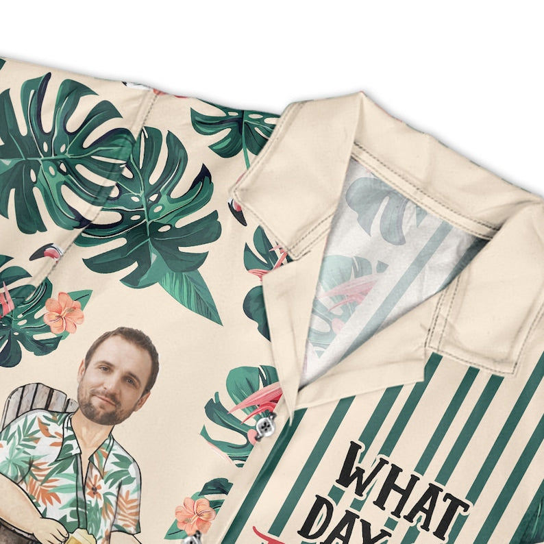 Custom Face Retired Dad Hawaiian Shirt Custom Shirt Personalized Photo Gift for Retired Grandpa Father's Day Gift Summer Aloha Shirt