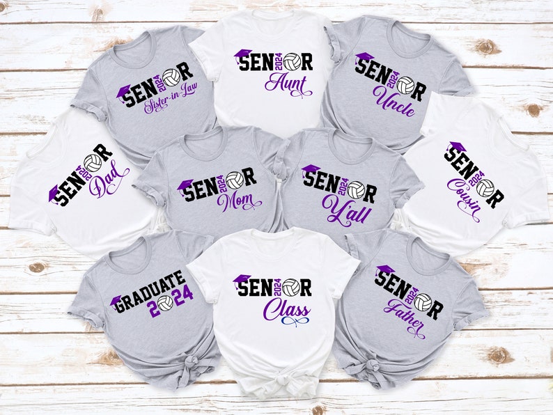 Senior Volleyball Graduation Shirt, Personalized Graduation T-Shirt,Custom Class of 2025 Volleyball Tee,Gift for Senior Volleyball Team Tee