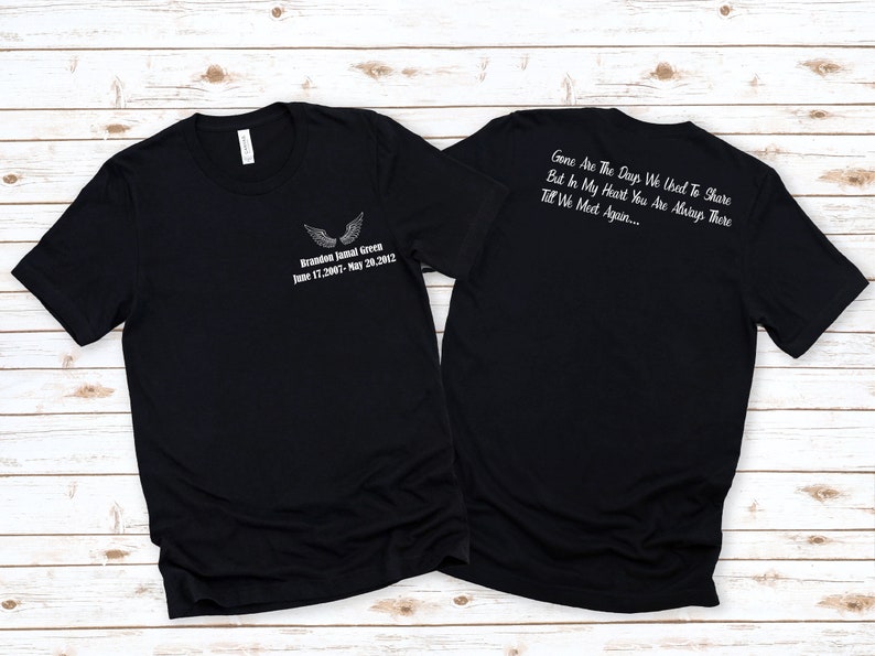 Personalized Memorial T-Shirt: In Loving Memory Funeral Shirt Custom Memorial Shirt Sweatshirt For Family Members