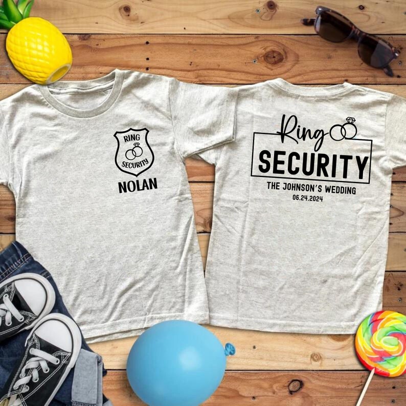 Custom Ring Security Shirt Personalized Ring Bearer Shirt Gift Ring Bearer Proposal Gift Ring Security Shirt, Ring Bearer Outfit Ring Dude