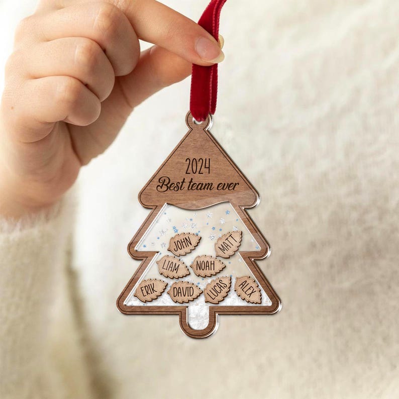 Best Team Ever 2024 Christmas Ornament, Best Team Ever Gifts for Coworker, Personalized Coworker Ornament, Team Members Colleagues Gifts