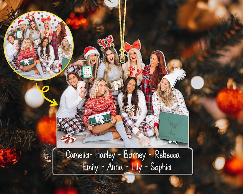 Custom Photo Ornament, Friendship Ornament, Christmas Gift, Gift For Friends, Christmas Keepsake, Picture Ornament, Besties Xmas Ornament
