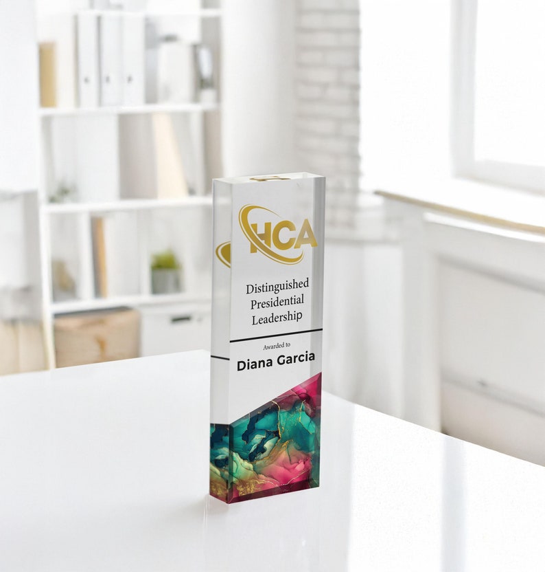 Personalized Clear Award Plaque | Trophy Award | Corporate Trophy Award | Custom Award |