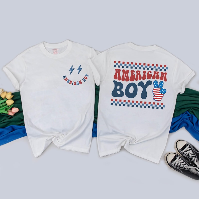 Personalized 4th of July Family Matching Shirts - Retro USA Patriotic Independence Day Clothes