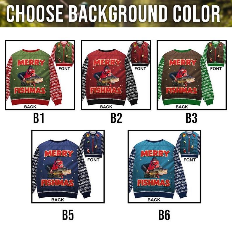 Merry Fishmas Ugly Christmas Sweater: Funny Fisherman Holiday Outfit