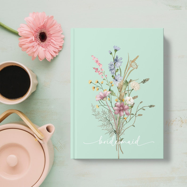 Personalized Wildflower Journal: Custom Floral Hardcover Notebook