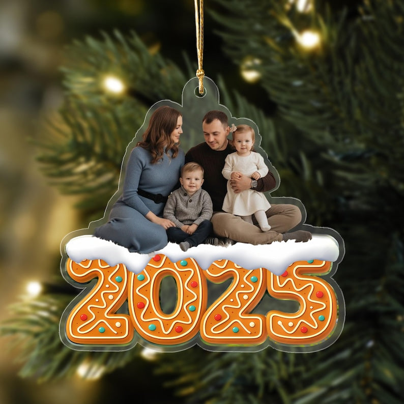 Custom Photo Acrylic Ornament, Family Pet Photo Ornament, Clear Acrylic Decor, Personalized Picture Gift, Christmas Birthday Keepsake