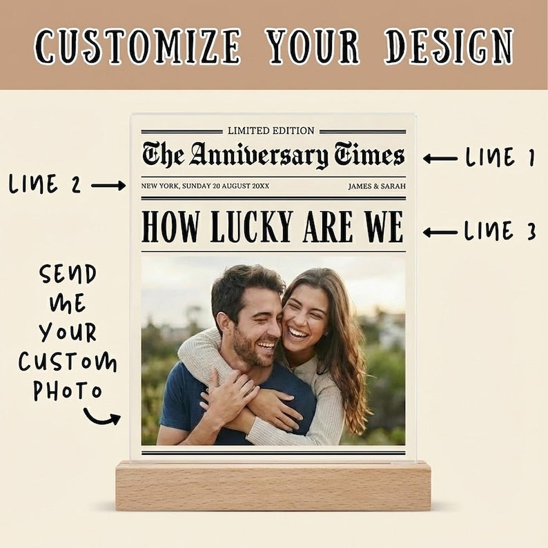 Personalized Couple Photo Led Night Light Lamp, Valentine's Day Gift for Couple, Anniversary Gift, Romantic Gift, Couple Name LED Lamp Gift