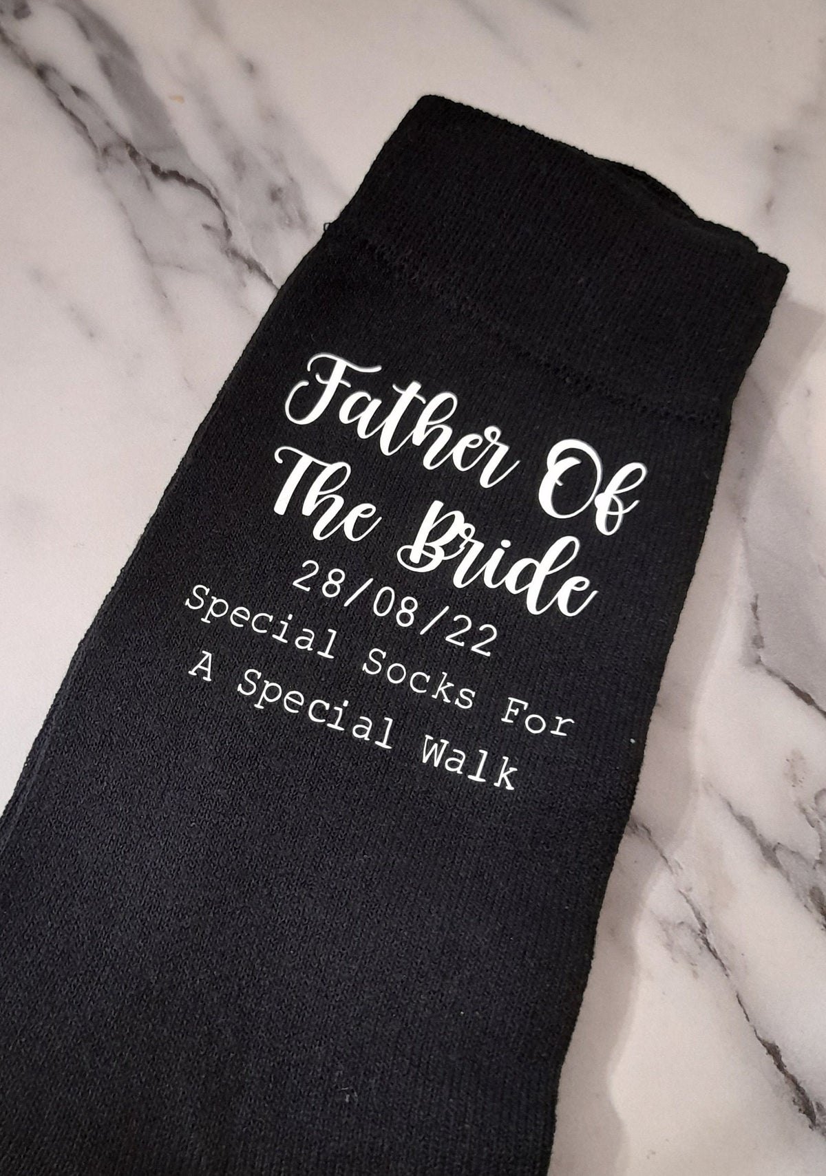 Father of The Bride Socks - Special Socks for a Special Walk - Father of the Bride Personalised - Wedding Party - Personalized