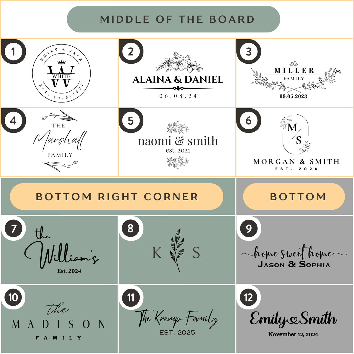Personalized Cutting Board, Wedding Gift, Housewarming Gift, Charcuterie Board, Gift for Home, Bridal Shower Gift, Kitchen Gift for Grandma