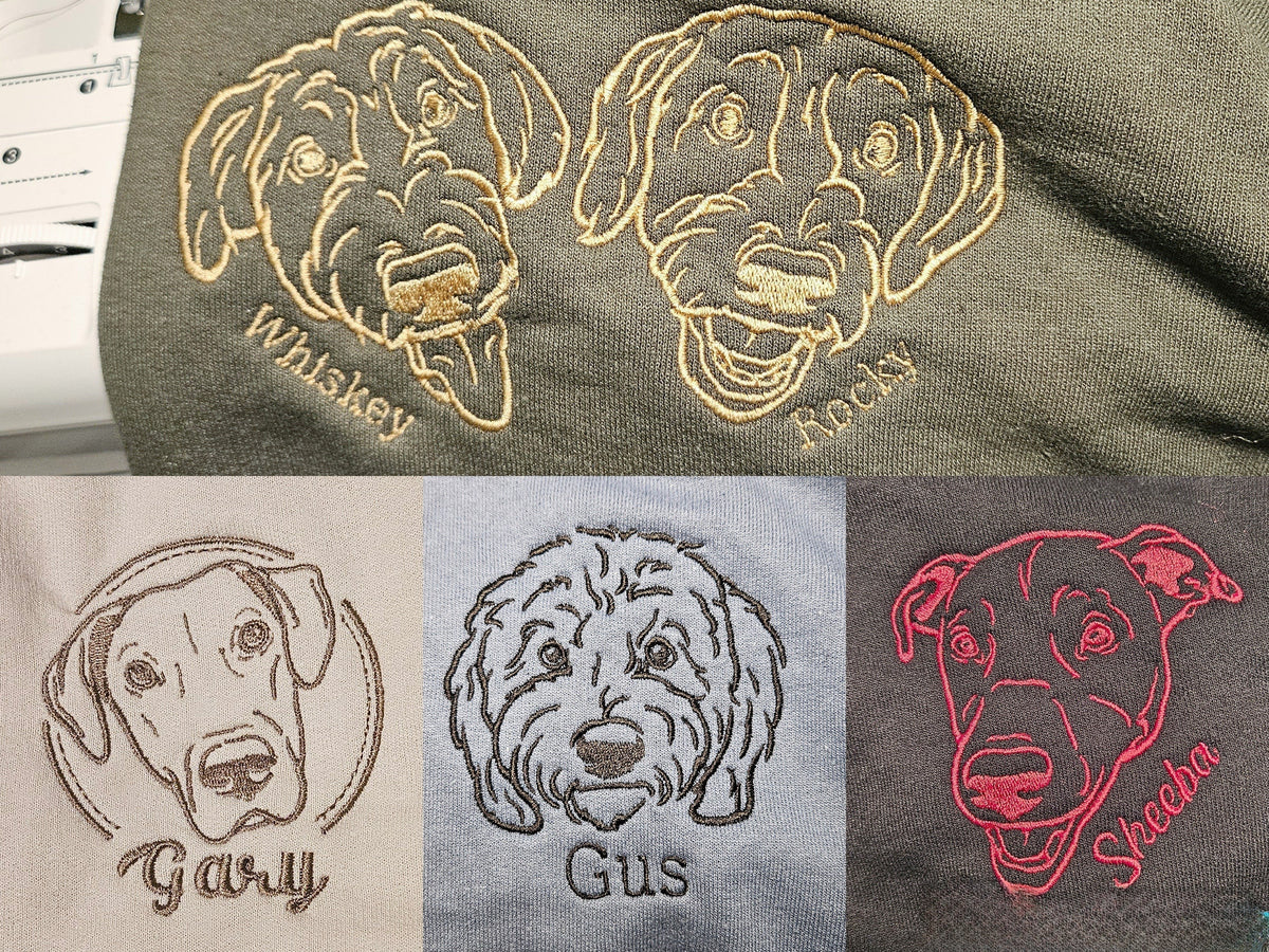 Embroidered Sweatshirt Custom Pet Parent Birthday Gift Dog Lover Sweatshirt Cat Lover Personalized Dog Mom Gift Pet Face Sweatshirt Gift