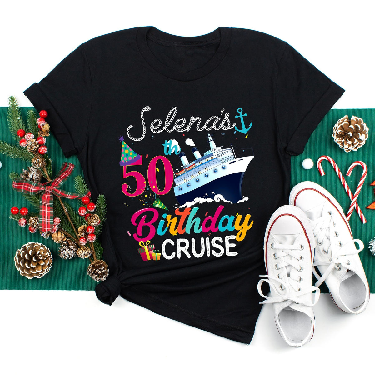 Personalized Name Birthday Cruise Shirt, Custom 50th 60th Birthday Gift, Birthday Cruise Crew, Birthday Gift, Bday Party Matching Shirts