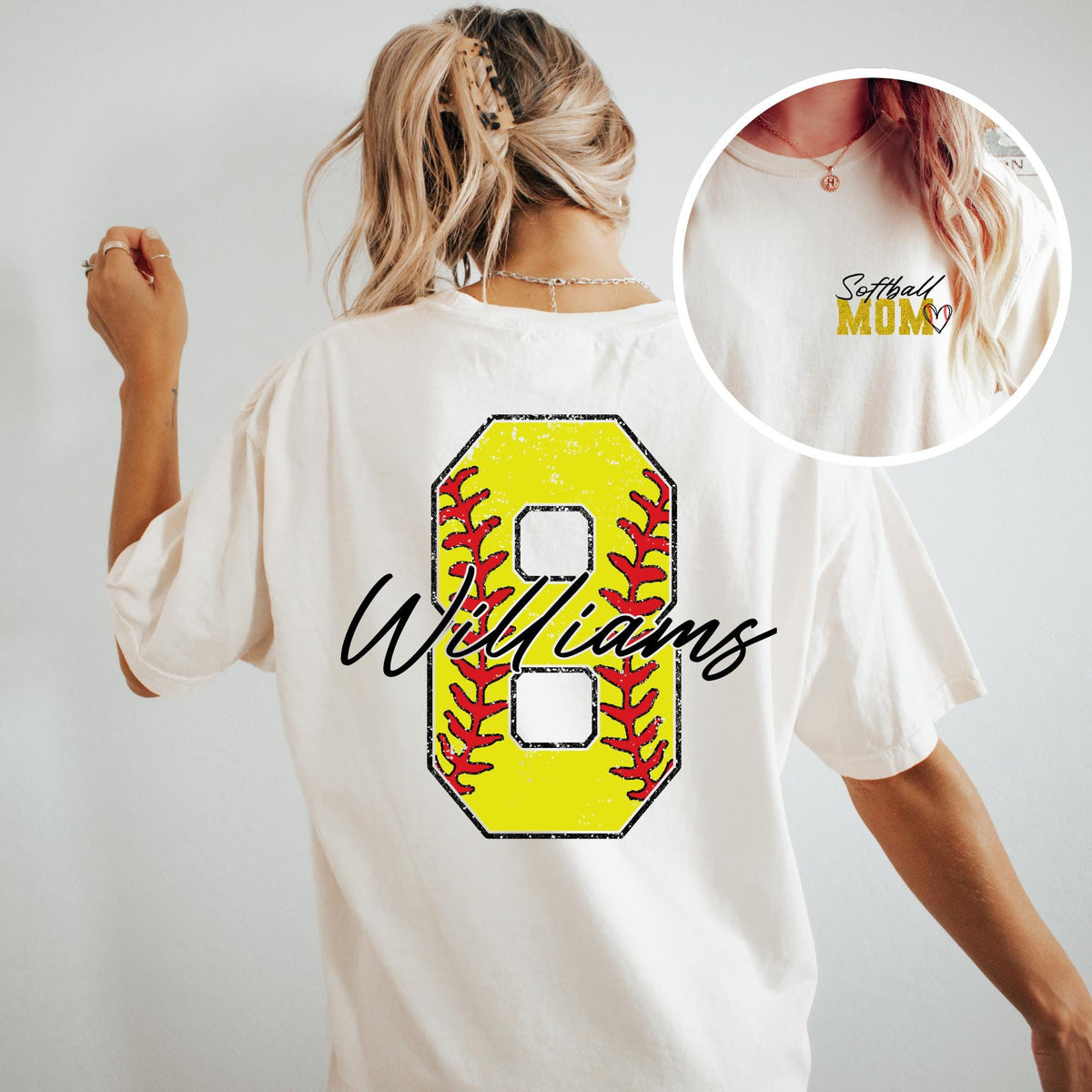 Custom Personalized Softball Mom Shirt | Name And Number Softball Shirt | Softball Mom Shirt | Gift For Mom Tee Shirt