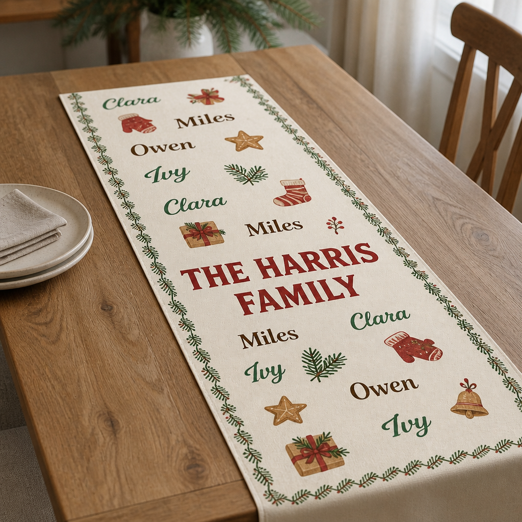 The Harris Family – Personalized Table Runner – Christmas Gift mockup-product-6aa3b837c6a9e10cd7602cd1.png