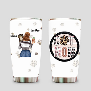 Witty Cat , Cat Mom Personalized Tumbler Birthday Mother's Day Gift For Mom, Dog Mom