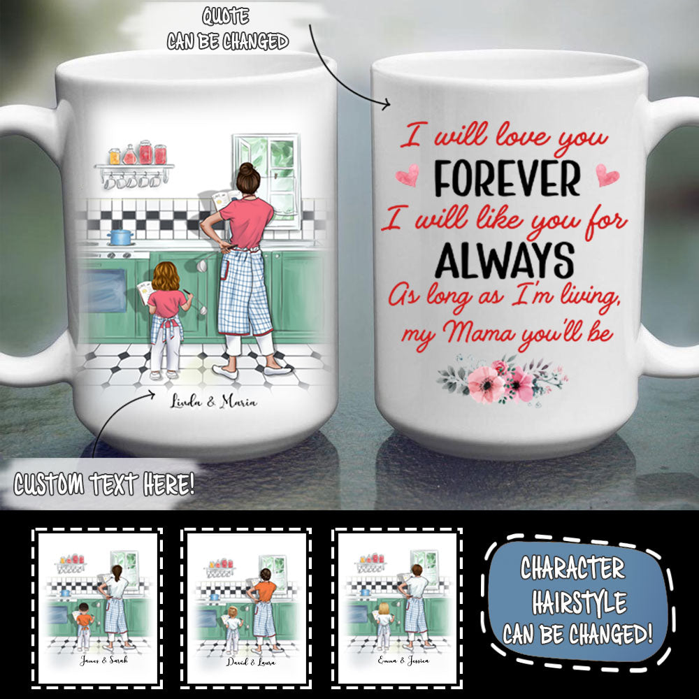 Cooking Time Mother Daughter I'll Love You Forever Personalized Mug 2_ee7288a6-ca5f-4e97-827b-84c97c0b0c1f.jpg?v=1617416249