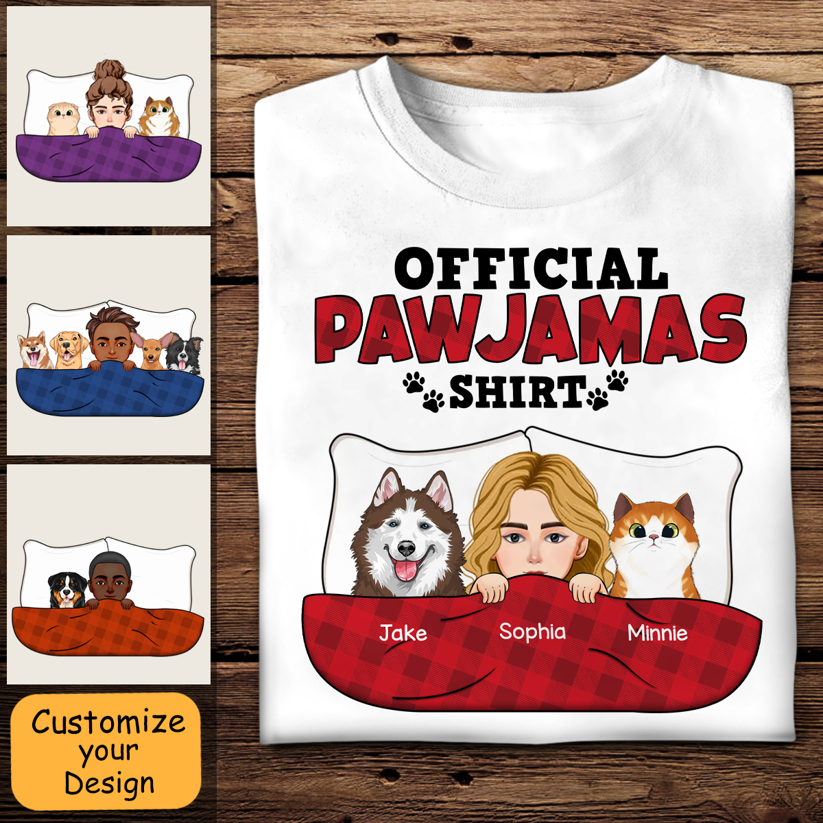 Official Pawjama - Personalized Shirt - Mother's Day, Loving, Birthday Gift For Dog Mom, Pet Lover