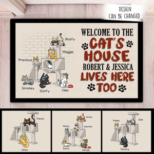 Welcome To The Cat's House Doormat - Gift For Cat Lovers