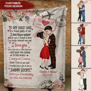 To My Only One - Anniversary, Gift For Spouse, Lover, Husband, Wife, Boyfriend, Girlfriend Blanket - Gift For Couple