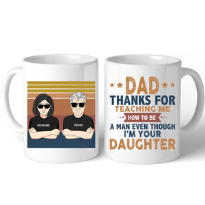 Dad Thanks For Teaching Me Personalized Mug Gift For Father