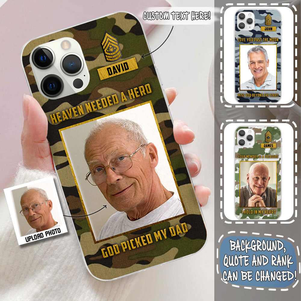 US Army Rank Camouflage Pattern Upload Photo Heaven Needed A Hero Personalized Phone Case banner-phone-case_fad079d5-9578-4e77-8b33-0bc3b76135e1.jpg?v=1621498464