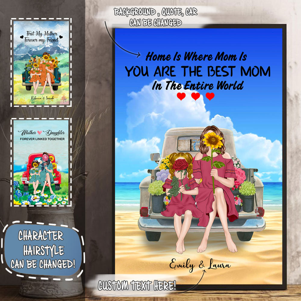 Be A Flower Mother Daughter Home Is Where Mom Is Personalized Canvas banner2_3b558840-434c-4338-9cd3-bcd667ab0ded.jpg?v=1617185573