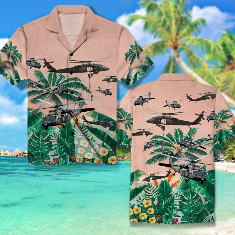 US Army Sikorsky UH - 60 Black Hawk All Over Print Hawaiian Shirt