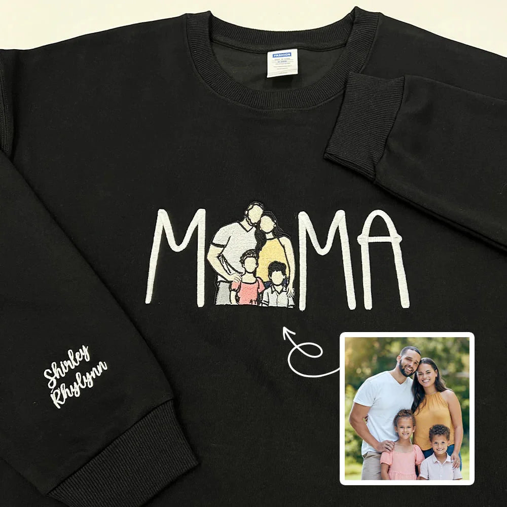 Custom photo embroidered shirt