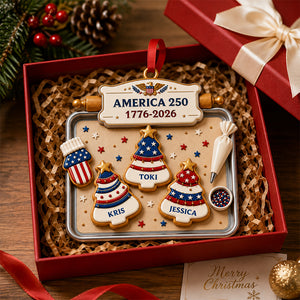 Home Of The Sweet Free - Family Ornament - Real 3D Raised Ornament