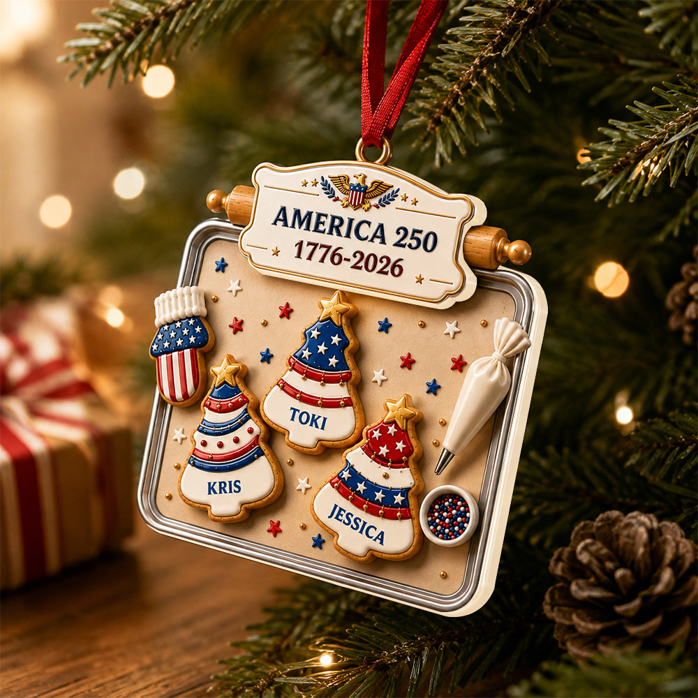 Home Of The Sweet Free - Family Ornament - Real 3D Raised Ornament