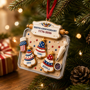 Home Of The Sweet Free - Family Ornament - Real 3D Raised Ornament