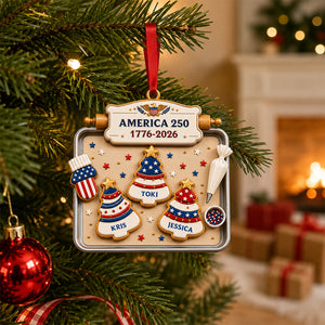 Home Of The Sweet Free - Family Ornament - Real 3D Raised Ornament