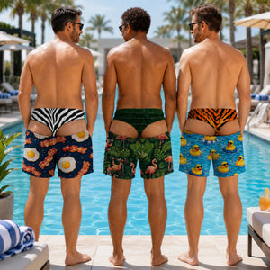 Funny Novelty All-Over Print Shorts - Funny Men Swim Trunks Birthday Gifts For Husband, Son, Grandson, Brother, Grandpa, Dad