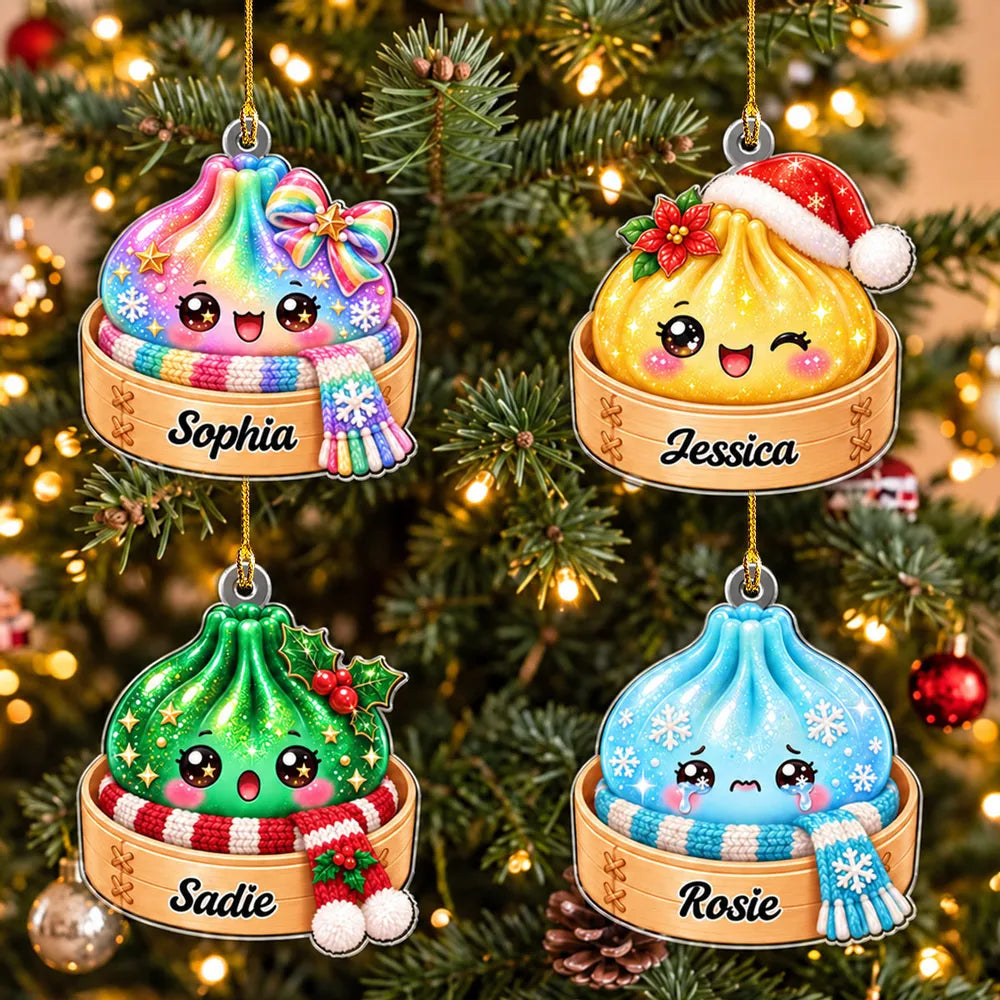 Colorful Dumpling - Personalized Acrylic Ornament - Christmas Gift For Family, Friends 002f56af-81bb-4605-a330-24367a9d1400-1.webp
