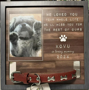 Personalized Pet Memorial Sign: Collar Frame, Photo Upload, Wood 003a3c86-9dbe-4392-af53-249286de679b-rehyyju-6-.webp