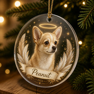 Angel Wings Pet Memorial Photo Ornament – Custom Pet Portrait & Name - Personalized Transparent Acrylic Ornament 004f21e9-68c4-47e1-aa81-df5583f4500e.jpg