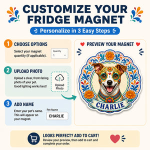 Talavera Pet Portrait Custom Fridge Magnet - Personalized Custom Shape Fridge Magnet 00647458-ad29-4050-b1b7-61ef2c98e7b5.jpg