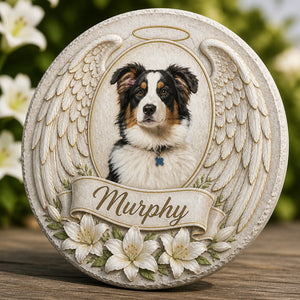 Angel Wings Pet Memorial Stone – Custom Pet Portrait & Name - Personalized Memorial Stone 0069b93f-9ee2-4d32-a64b-8ad891005f79.jpg