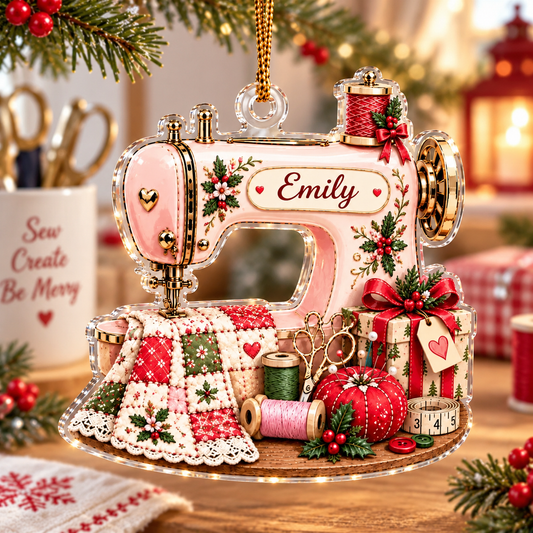 Personalized Sewing Machine Christmas Acrylic Ornament, Custom Name Seamstress Ornament, Quilter Gift, Sewing Lover Christmas Gift 00705bee-9beb-4066-9450-596c7ae169b5-3d829d3c-8feb-4da8-aa95-22e0856b3a9b.png