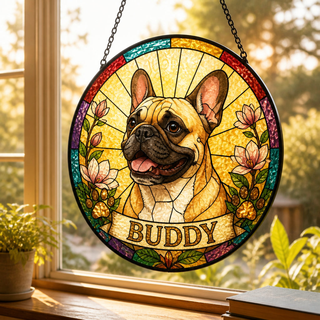 Personalized Stained-Glass Dog Suncatcher – Pet Name Banner - Personalized Suncatcher Stained Glass 007e8282-52bf-40cd-9cb0-09fa2a0fb612.jpg