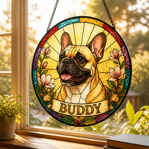 Personalized Stained-Glass Dog Suncatcher – Pet Name Banner - Personalized Suncatcher Stained Glass 007e8282-52bf-40cd-9cb0-09fa2a0fb612.jpg