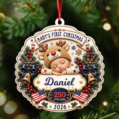 Personalized Baby First Christmas Ornament, Custom Name 1776-2026 Keepsake, 3D Relief Print 00843bb1-111c-4f87-b08e-19531c8c8aa7-fdgfgftgf-2-.webp