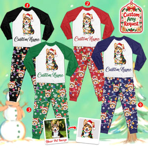 Personalized Dog Face Christmas Pajamas Set, Custom Pet Picture Name Christmas PJs, Xmas Lights Matching Family Xmas Sleepwear Holiday Gift 0087a4de-725b-4277-a7b8-1f9d85071dd9-il_1588xN.8622864371_f6mx.jpg