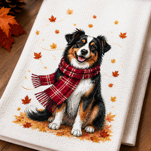 Custom Autumn Pet Portrait Kitchen Towel (Photo to Art) - Personalized Kitchen Towel 00904dc8-1850-4e83-8bfe-189cd898e0f6.jpg