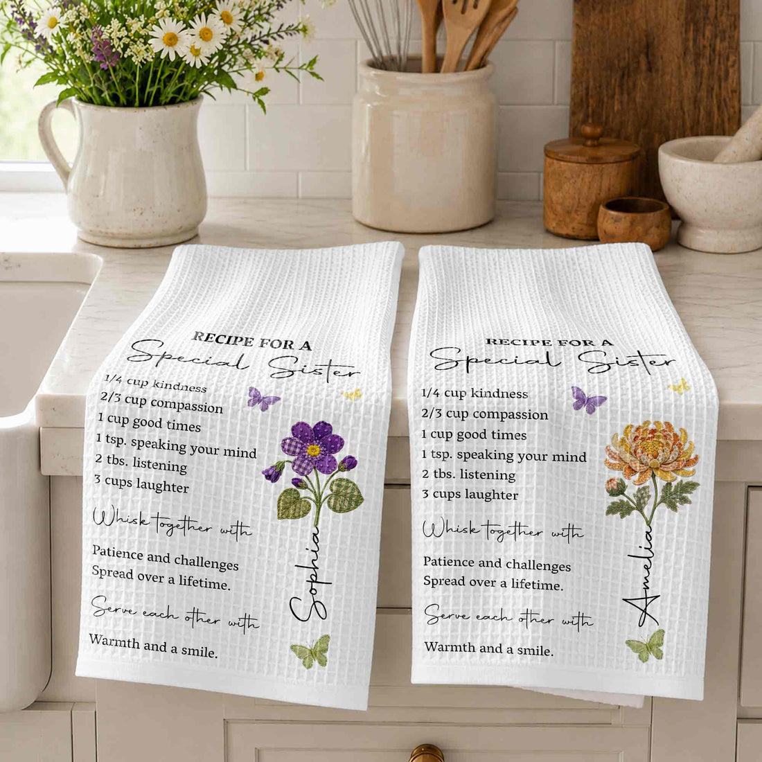 Recipe For A Special Sister, Personalized Kitchen Towel, Gift For Sister and Bestie 009cc9b4-626d-48ba-94f3-8d4f234143cb-banner-3.jpg