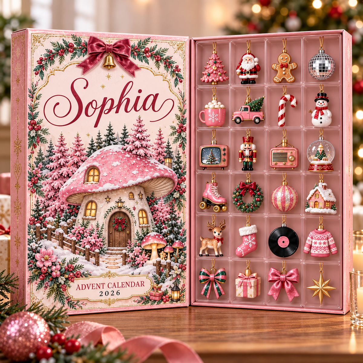 Personalized Christmas Advent Calendar 2026, Custom Name 24 Acrylic Ornament Charms, Pink Holiday Countdown Gift for Girls, Kids & Family 00ab101e-9a55-4162-80db-c3ba3ed2faee-bn4.png