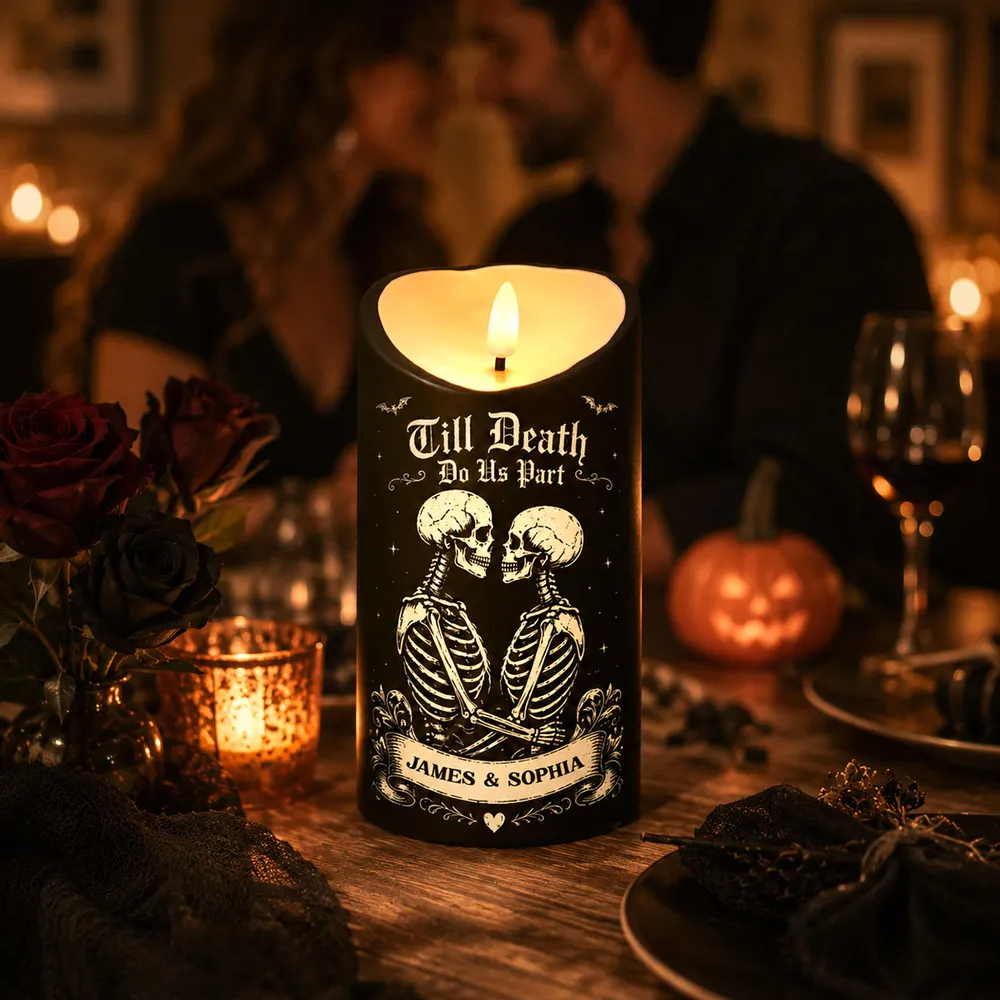 Till Death Do Us Part Skeleton Couple Black Theme - Personalized LED Candle - Halloween Decor For Couple 00b14f45-571e-4f16-ab34-42e48941b834-t-i-xu-ng.png