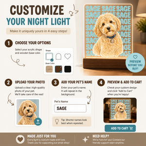 Custom Pet Portrait Night Light – Arched Name Badge - Personalized Acrylic Night Light 00b313ca-0da2-461d-80de-45d01b5e04e7.jpg